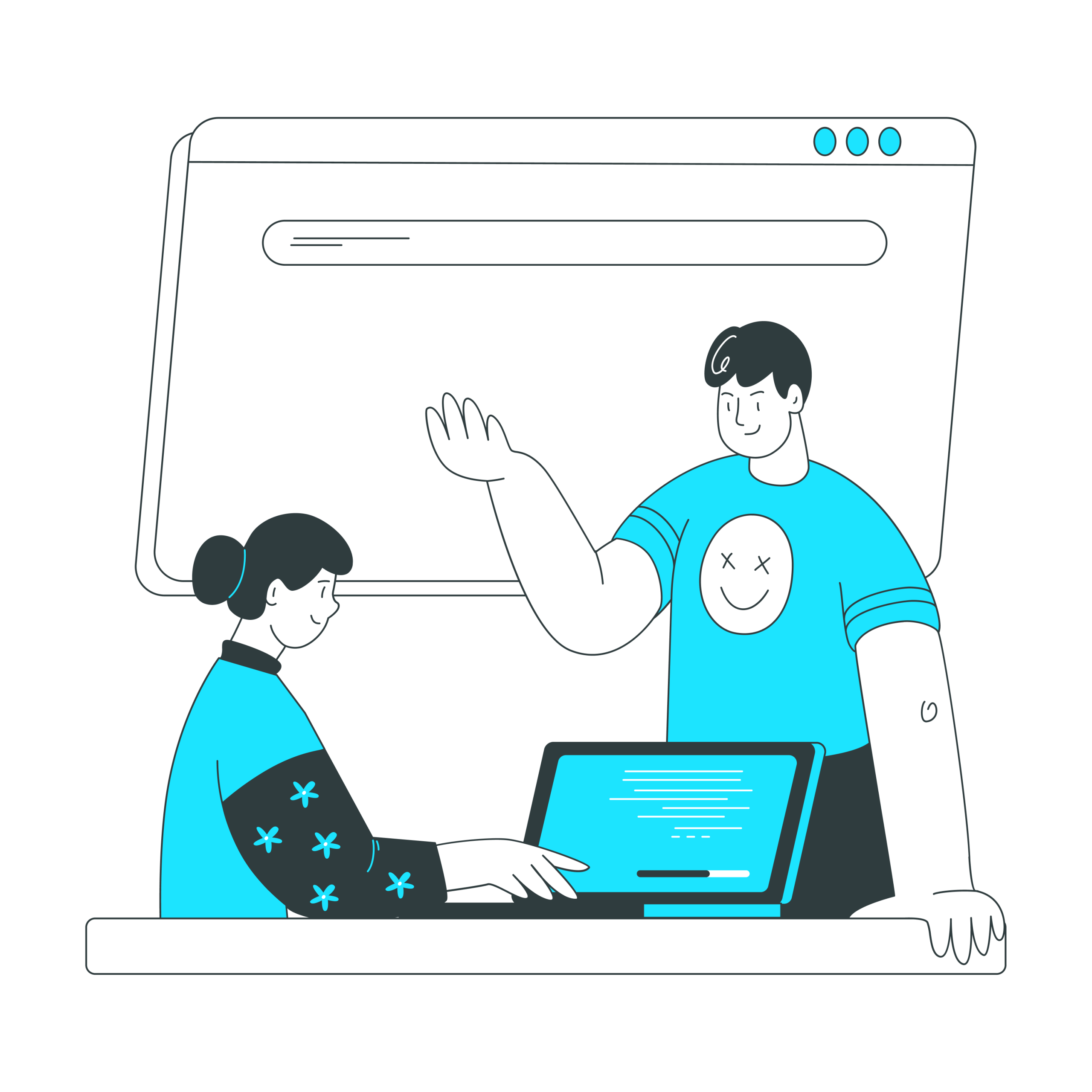 woman at a computer making a web site woman at a computer making a web site